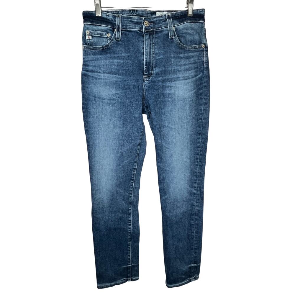AG-ED Adriano Goldschmied Mari high rise slim straight leg jeans, size 29R